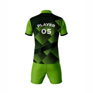 Ensemble de tenue de tennis sur mesure respirant et écologique pour hommes, séchage rapide, 100% polyester, chemise et short entièrement imprimés - Product Image 2