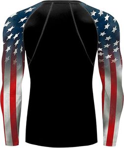 2025 personnalisé MMA Rash Guard chemise pour hommes à manches longues Compression Gym Wear Surf BJJ fournisseur OEM pour en vrac - Product Image 3