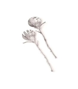 Ensemble de couverts en acier inoxydable 304 de luxe lourd couverts en argent vintage avec poignée décorée d'or vaisselle de mariage - Product Image 1