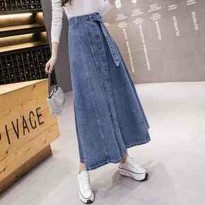 Women's High Waist A-Line Midi Jeans <b>Skirt</b> Button Closure Charm Pocket Cargo Wrap 2025 Summer Fashion <b>Y2K</b> Style for Autumn - Product Image 4