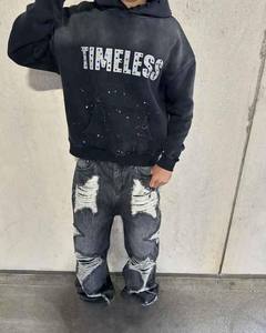 Haute Qualité Coton French Terry Hommes À Capuche Thermique Polaire Goutte Épaule Plaine Blanc Personnalisé Surdimensionné Hoodies - Product Image 4