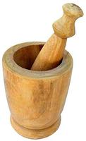 Nouveau Set d'Ustensiles de Cuisine en Bois Naturel et Bambou pour Herbes et Épices, avec Mortier, Pilon et Presse-Ail, Personnalisé, Écologique, Moderne et Manuel