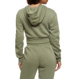 New <b>Crop</b> <b>Top</b> Women Casual Short Hoodie Set 100% Cotton Custom Embroidery Oversize 2 Piece Women Hoodies Shorts Set 2026 - Product Image 6