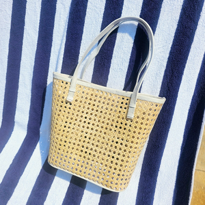 Eco Friendly Handmade Rattan Tote Bag Bohemian Style Natural Material Daily Summer Used Purse <b>Handbag</b> for Women from Vietnam - Product Image 2