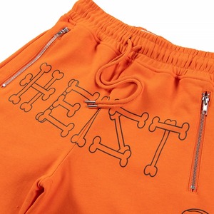 Men Orange <b>Zipper</b> Pocket Sweat <b>Shorts</b> Custom High Quality 100% Cotton Fleece Jogger Running Casual French Terry Sweat <b>Shorts</b> - Product Image 3