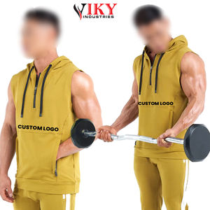 Sudadera con capucha para hombre, disponible en diferentes colores, cómoda, sin mangas, lisa, de VIKY INDUSTRIES. - Product Image 6