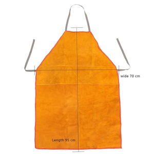 Delantal de soldadura de cuero dividido de vaca gruesa de alta calidad, delantal de soldador, delantal de taller de seguridad resistente al fuego antiquemaduras - Product Image 6