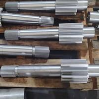 Arbre d'entraînement à cannelures en acier forgé sur mesure de l'usine Haiyuan, usiné CNC de haute précision pour machines minières