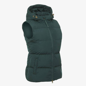 Winter Warm Comfortable Sustainable <b>Hooded</b> Puffy Waistcoat Thick Puffer Vest <b>Coat</b> <b>Women's</b> Men's Sports Equestrian Golf Gilet - Product Image 1