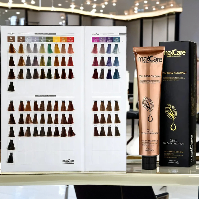 Professional Ammonia Free Herbal Hair Dye Treatment Permanent Hair Color 60 Colors Available 100ml Easy Application Maxcare Oem