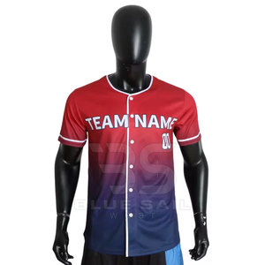 Maillot de baseball personnalisé uniforme d'équipe pour hommes avec impression par sublimation et logo maillot de baseball professionnel - Product Image 1