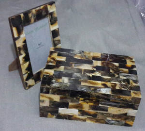 Marco de Fotos Decorativo Hecho a Mano en India, con Incrustaciones Naturales de Hueso y Plástico, para Recuerdos - Product Image 2