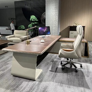 Modern Corner L Shaped Office Table <b>Large</b> Wooden Executive <b>Desk</b> Easy Assembly Business Workstation Manager <b>Desk</b> with Mobile Draw - Product Image 5