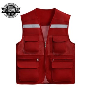 Chaleco de seguridad para construcción para hombre, rayas reflectantes OEM 2022, alta visibilidad, fluorescente, amarillo - Product Image 1