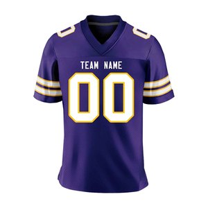 Maillot de football américain personnalisé, col en V, manches courtes, maille respirante, nom de l'équipe imprimé, vêtements de sport pour hommes adultes - Product Image 4