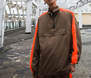Conjunto Deportivo Personalizado al por Mayor para Hombre, Chaqueta Cortavientos Marrón, Transpirable, para Actividades al Aire Libre, Ropa Deportiva, Conjunto de 2 Piezas - Product Image 2