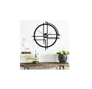 Gran Reloj de pared de metal de hierro de cara abierta con encanto rústico minimalista y acabado desgastado para interiores de granja y loft - Product Image 1