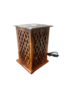 Lámpara de mesa de madera hecha a mano tradicional en tamaño personalizado, hermosa lámpara de mesa artesanal, lámpara de mesa artesanal - Product Image 2