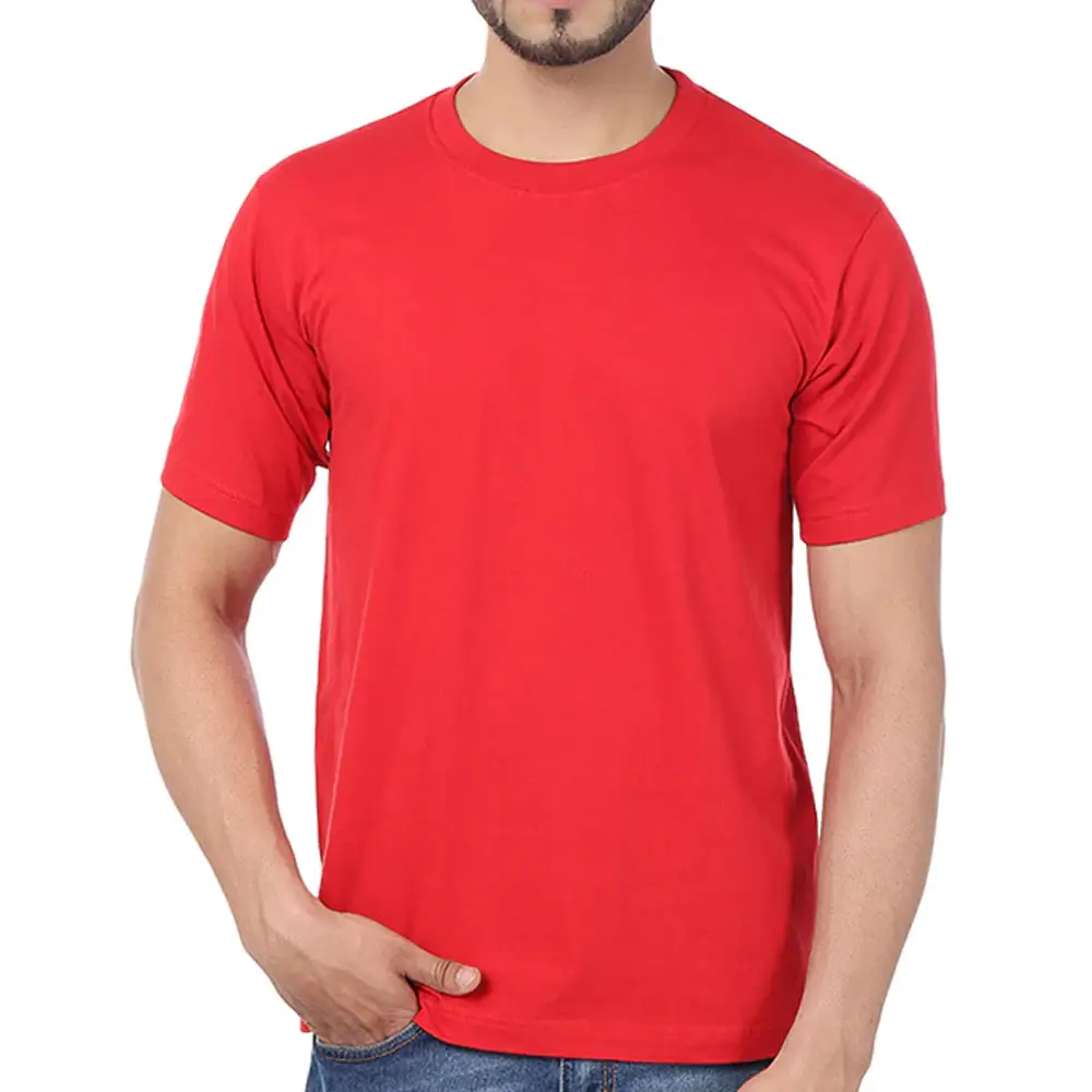 Marca personalizada de Color rojo ropa de gimnasio Fitness camiseta hombres moda extender Hip Hop camiseta de verano para hombres