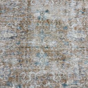 Tapis d'appoint vintage 3,6x5,5 pieds, tapis oriental brun bleu en laine - Product Image 5