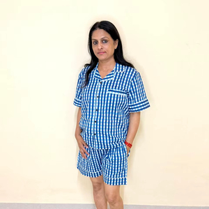 Conjunto de ropa de dormir de otoño al por mayor para mujer, Camisón de algodón estampado, ropa de casa, pijama de diseñador, traje de noche para mujer - Product Image 1