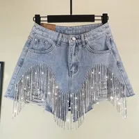 Short d'été taille basse pour femmes de grande taille Short décontracté à trous déchirés Mini Jeans Pantalon en denim Shorts