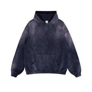 Sweat-shirts surdimensionnés personnalisés en coton délavé à l'acide pour hommes, 100% coton, pull-over streetwear, sweat-shirt vintage pour hommes - Product Image 1