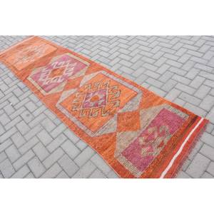 Tapis Vintage en Laine Turque Orange Violet 28X113 pieds Tissage Plat Patchwork Design Salon Tapis en Latex pour la Décoration Intérieure 4m - Product Image 4
