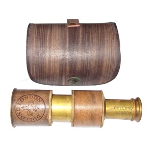 Jumelles en laiton antique décoration bonne qualité étui en cuir télescope décor maison avec jumelles Vintage marine victorienne - Product Image 1