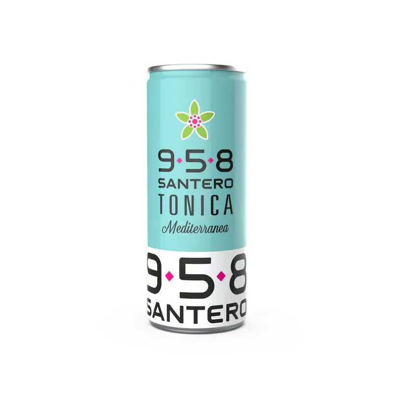 958 Santero Tonic Water, 250 Ml, 8.45 Oz, Blik, Niet-Alcoholisch, Bergamot Gearomatiseerd, Voor Cocktail Of Zelfs Zoals Het Is