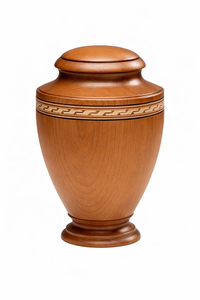 Urne en bois brun foncé riche avec construction en bois multicouche, finition lisse et brillante, et forme commémorative élégante - Product Image 4