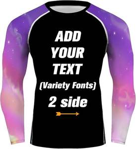 เสื้อรัดกล้าม MMA แบบปรับแต่งได้สำหรับผู้ชาย ผ้าวอร์สต์ แห้งเร็ว แขนสั้น สีต่างๆ โลโก้ ชื่อทีม ระบายอากาศ ป้องกันรังสียูวี เสื้อกีฬา - Product Image 1