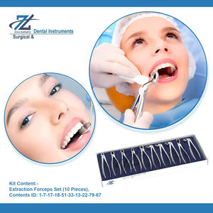 Tooth Extracting Forceps Manual Set of 10 Pieces German Standard CE Certified Professional <b>Dental</b> <b>Surgical</b> <b>Instruments</b> - Product Image 4