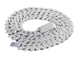 Cadena de eslabones cubanos de plata de ley S925 de alta calidad Iced Out Hip Hop Moissanite Diamond Jewelry para hombres Party Wear - Product Image 2