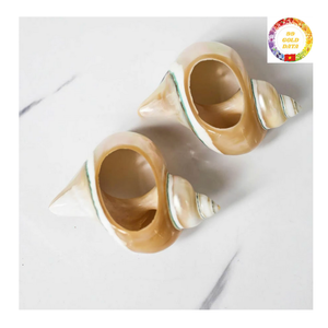 Servilleteros de concha marina hechos a mano, decoración de mesa de playa costera, suministros para fiesta de boda de Vietnam - Product Image 4