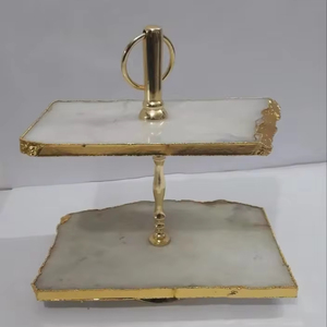 ลูกบิดพลอยโมราสีน้ำเงินทำมือขอบเคลือบทองที่จับแบบดึงสุดหรูสำหรับตกแต่งตู้เสื้อผ้าและตู้ - Product Image 1