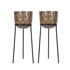 Macetas de metal Eleva tu espacio con diseños de moda Macetas colgantes para balcón Sala de estar - Product Image 1