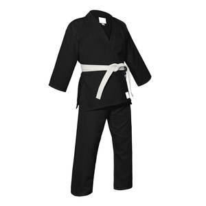 2025 New Arrival Black Karate Uniform Set Lightweight Gi for Kids & Adults with Free <b>White</b> <b>Belt</b> - Product Image 4