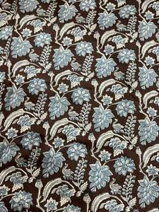 Tissu en coton biologique peigné, respirant, léger, imprimé en bloc, tissu en cambric, robe de course indienne faite à la main, rideau pour garçons - Product Image 2