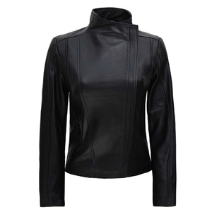 Chaqueta de cuero personalizada para mujer/Chaqueta de cuero bomber para mujer en marrón/Chaqueta de cuero para moto - Product Image 1