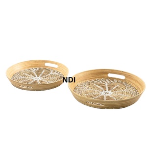 Bandeja decorativa hecha a mano para el hogar, Hotel, catering, uso de comida, bandeja para servidor, desayuno y comida, bandeja de acabado dorado - Product Image 4
