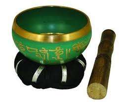 Cuenco tibetano musical de 3 pulgadas con percutor de madera y cojín, herramienta de atención plena de curación espiritual para bandejas de servicio - Product Image 2