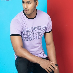 เสื้อยืดผู้ชายคอกลมผ้าคอตตอนผ้าโพลีเอสเตอร์แห้งเร็วโลโก้ - Product Image 2