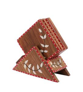 Custom Acacia square <b>Black</b> Round Wood Pallet <b>Coasters</b> Printed Manufacturer Wooden <b>coaster</b> Set at Star Crafts India - Product Image 2