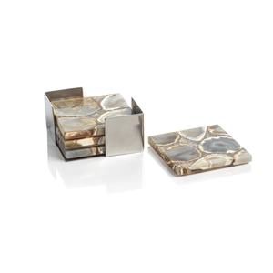 Decorative <b>Round</b> Gemstone Style Luxury <b>Mirror</b> Contemporary Chrome Frame Non-Slip 5mm Thickness for Coffee Table - Product Image 3