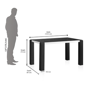 Juego de mesa de comedor rectangular de plástico duradero para 4 personas con cómodas sillas de respaldo para cocina, balcón y evento - Product Image 2