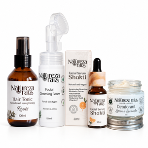 Kit de Cuidado Reparador y Luminosidad – Crema Capilar, Espuma Facial, Suero Facial y Desodorante - Product Image 1
