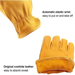 Nuevos guantes de seguridad de cuero de gran oferta para protección de soldadura Industrial guantes de seguridad de aislamiento térmico de alta resistencia Anti calor - Product Image 4