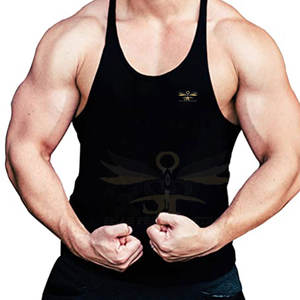 Men's Quick Dry <b>Workout</b> <b>Tank</b> <b>Top</b> Breathable Spandex/Polyester Stringer Vest Fitness Stringer Vest for Sale - Product Image 1