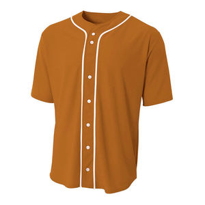 Chemise de baseball unie boutonnée en polyester OEM 100% Maillot de softball unisexe du fabricant et exportateur de vêtements de sport COSH - Product Image 1
